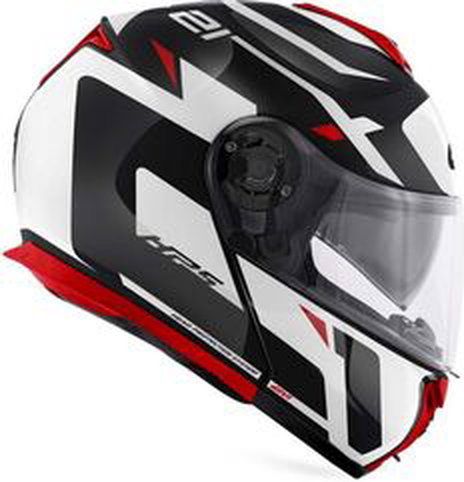 GIVI / ジビ Flip-up helmet X.21 EVO NUMBER Black|White/Red, Size 60/L | HX21RNBBR60