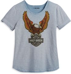 Harley-Davidson Women'S Hometown Scoop Neck Tee, Celestial Blue | 96219-23VW