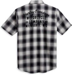 Harley-Davidson Shirt-Woven, Black Plaid | 96384-23VM