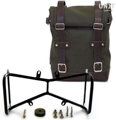 Unitgarage / ユニットガレージ Side Pannier Canvas + Symmetrical Double Subframe NineT, Green/Brown | U001+1632+A2-Green-Brown