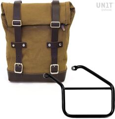 Unitgarage / ユニットガレージ Side Pannier Canvas + Left Subframe Triumph Trident 660, Beige/Brown | U001+3500SX-Beige-Brown