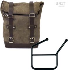 Unitgarage / ユニットガレージ Waxed Suede Side Pannier + Left Subframe HUSQVARNA, MossGrey | U002+3007SX-MossGrey