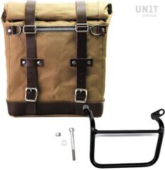 Unitgarage / ユニットガレージ Canvas Side Pannier Scram 22L-30L + Left Subframe Triumph Scrambler 1200 XC_XE (2019 until now), Beige/Brown | U201+1019SX-Beige-Brown