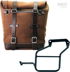 Unitgarage / ユニットガレージ Waxed suede side pannier Scram 22L-30L + Right Subframe R 1200 R LC, ColoradoBrown | U202+2101DX-ColoradoBrown