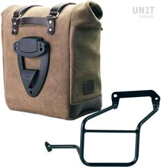 Unitgarage / ユニットガレージ Waxed suede side pannier Scram 22L-30L + Right Subframe R 1200 R LC, MossGrey | U202+2101DX-MossGrey