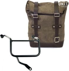 Unitgarage / ユニットガレージ Waxed Suede Side Pannier + Right Subframe Yamaha, MossGrey | U002+3208DX-MossGrey