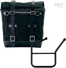 Unitgarage / ユニットガレージ Canvas Side Pannier Scram 22L-30L + Left Subframe HUSQVARNA, Black/Black | U201+3007SX-Black-Black