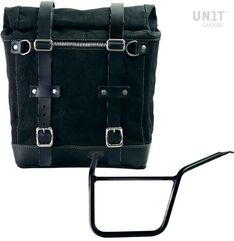 Unitgarage / ユニットガレージ Canvas Side Pannier Scram 22L-30L + Left Subframe Pan America 1250, Black/Black | U201+3304SX-Black-Black