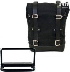 Unitgarage / ユニットガレージ Side Pannier Canvas + Subframe Royal Enfield, Black/Black | U001+3800-Black-Black