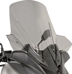 GIVI / ジビ Windscreen for Yamaha X-Max 125 18-, X-Max 300, X-Max 400 18-, color light smoke, dim. HxW 64,5 x 57,5 cm, 11,5 cm higher than oe, fits oe headlight fairing | D2138S