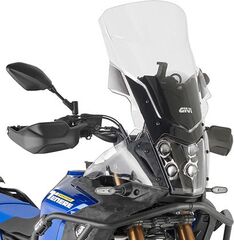 GIVI / ジビ Windscreen for Yamaha Tenere 700 World Raid, color Clear, dim. HxW 52 x 43 cm, 22,5 CM higher than oe, fits oe headlight fairing | D2165ST