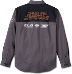 Harley-Davidson Shirt-Woven, Colorblock-Design-Blackened Pearl | 96076-24VM