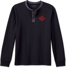 Harley-Davidson Henley-Knit, Black Beauty | 96844-23VM