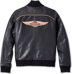 Harley-Davidson 120Th Anniversary Bomber Leather Jacket For Women, Black | 97039-23VW