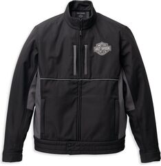 Harley-Davidson Men'S Bar & Shield Softshell Jacket, Black Beauty 2 | 98405-22VM