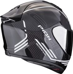 スコーピオン フルフェイスヘルメット Exo 1400 Evo 2 カーボンエア レイカ ブラック-ホワイト | 140-432-55