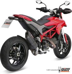 MIVV / ミヴ- SPORT スリップオン スチール、黒 for DUCATI HYPERMOTARD 821 (13-) | D.029.L9