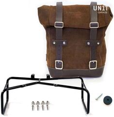 Unitgarage / ユニットガレージ Waxed suede Side Pannier + Double Subframe NineT, ColoradoBrown | U002+1626+A2-ColoradoBrown