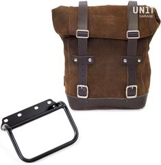 Unitgarage / ユニットガレージ Waxed Suede Side Pannier + subframe R80 G/S, ColoradoBrown | U002+1008-ColoradoBrown