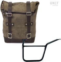 Unitgarage / ユニットガレージ Waxed Suede Side Pannier + Left Subframe Pan America 1250, MossGrey | U002+3304SX-MossGrey