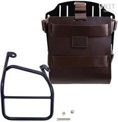 Unitgarage / ユニットガレージ Carrying system in aluminum with adjustable leather front, Quick Release System and frame, Brown/Black | U085+U000+1010DX-Brown-Black