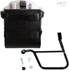 Unitgarage / ユニットガレージ Carrying system in aluminum with adjustable leather front, Quick Release System and frame (2016 until now), Black/Silver | U085+U000+1013SX-Black-Silver