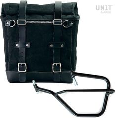 Unitgarage / ユニットガレージ Canvas Side Pannier Scram 22L-30L + Left Subframe Yamaha, Black/Black | U201+2504SX-Black-Black