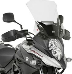 GIVI / ジビ Windscreen for Suzuki DL 650 V-Strom 17-, color clear, dim. HxW 44x43cm, 12 cm cm higher than stock screen, fits oe headlight fairing | D3112ST
