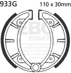 EBCブレーキ モーターサイクル 溝付き リプレイスメント ブレーキシューズ リア左側用 | 933G