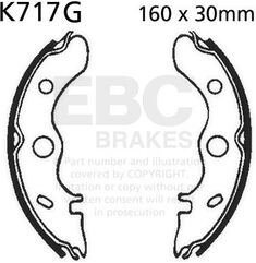 EBCブレーキ モーターサイクル 溝付き リプレイスメント ブレーキシューズ フロント左側用 | K717G