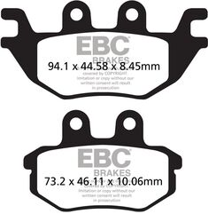 EBCブレーキ R シリーズ Heavy Duty シンタリング ブレーキパッド リア左側用 | FA686R