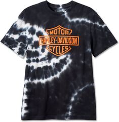 Harley-Davidson Men'S Bar & Shield Tie Dye Tee, Black Beauty | 96044-24VM