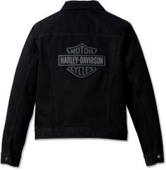 Harley-Davidson Women'S Essential Bar & Shield Denim Jacket, Black Denim | 99041-23VW