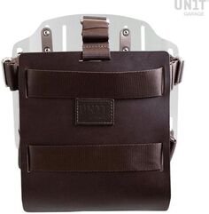 Unitgarage / ユニットガレージ Carrying system in aluminum with adjustable leather front, Brown | U085+2xA9-Brown