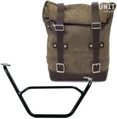 Unitgarage / ユニットガレージ Waxed Suede Side Pannier + Right subframe R1200 GS LC, MossGrey | U002+1901DX-MossGrey