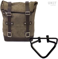 Unitgarage / ユニットガレージ Waxed Suede Side Pannier + Left Subframe husqvarna 401 (2020 until now), MossGrey | U002+3003SX-MossGrey