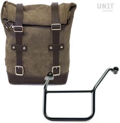 Unitgarage / ユニットガレージ Waxed Suede Side Pannier + Left Subframe Yamaha SX, MossGrey | U002+3208SX-MossGrey