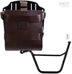 Unitgarage / ユニットガレージ Carrying system in aluminum with adjustable leather front, Quick Release System and frame (2001-2016), Brown/Black | U085+U000+1005SX-Brown-Black