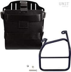 Unitgarage / ユニットガレージ Carrying system in aluminum with adjustable leather front, Quick Release System and frame, Black/Black | U085+U000+1010SX-Black-Black