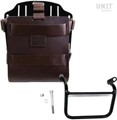 Unitgarage / ユニットガレージ Carrying system in aluminum with adjustable leather front, Quick Release System and frame (2019 until now), Brown/Black | U085+U000+1019SX-Brown-Black