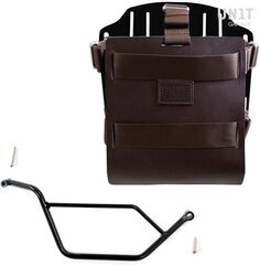 Unitgarage / ユニットガレージ Carrying system in aluminum with adjustable leather front, Quick Release System and frame, Brown/Black | U085+U000+1524DX-Brown-Black