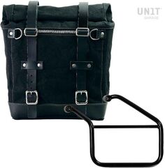 Unitgarage / ユニットガレージ Canvas Side Pannier Scram 22L-30L + Left Subframe Triumph Trident 660, Black/Black | U201+3500SX-Black-Black