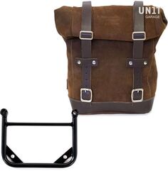 Unitgarage / ユニットガレージ Side bag in split leather + Universal frame, ColoradoBrown | U002+1006-ColoradoBrown