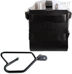 Unitgarage / ユニットガレージ Carrying system in aluminum with adjustable leather front, Quick Release System and frame (2016 until now), Black/Silver | U085+U000+2250DX-Black-Silver