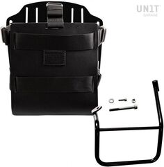 Unitgarage / ユニットガレージ Carrying system in aluminum with adjustable leather front, Quick Release System and frame, Black/Black | U085+U000+2253SX-Black-Black