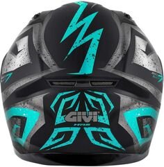GIVI / ジビ Full face helmet 50.7 REBEL Matte Black/Light Blue, Size 61/XL | H507FRBBT61