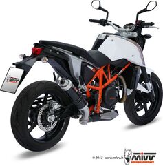 MIVV / ミヴ- SPORT スリップオン スチール、黒 for KTM 690 DUKE (12-) | KT.010.LXB