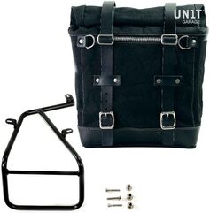 Unitgarage / ユニットガレージ Canvas Side Pannier Scram 22L-30L + Subframe NineT Series, Black/Black | U201+1620-Black-Black