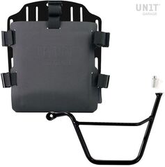 Unitgarage / ユニットガレージ Aluminum bag holder with adjustable front in Hypalon and Quick Release System + subframe, Black | UG007+U000+1005SX-Black