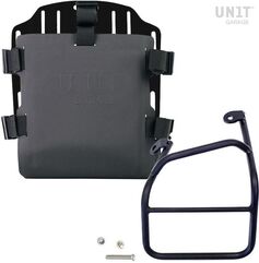 Unitgarage / ユニットガレージ Aluminum bag holder with adjustable front in Hypalon and Quick Release System + subframe, Black | UG007+U000+1010SX-Black